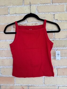 NWT GAP Red Ribbed Square-Neck Tank